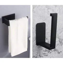 Porte-papier toilette autocollant TRAX / Noir mat
