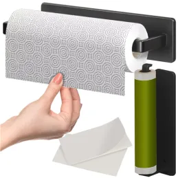 Support autocollant pour rouleau de papier ou essuie-tout TRAX / Noir mat
