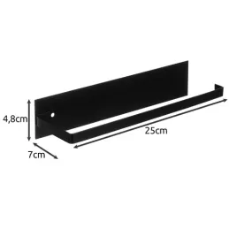 Support autocollant pour rouleau de papier ou essuie-tout TRAX / Noir mat