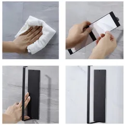 Support autocollant pour rouleau de papier ou essuie-tout TRAX / Noir mat