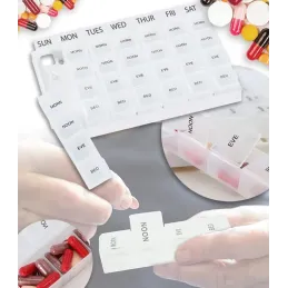 Organisateur et distributeur de médicaments exclusif VITAL / Blanc