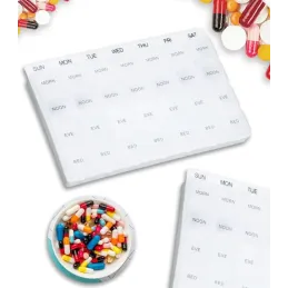 Organisateur et distributeur de médicaments exclusif VITAL / Blanc