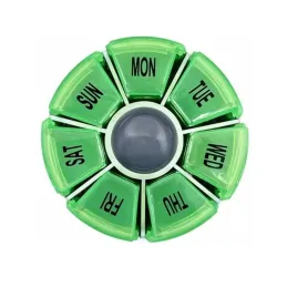 Organiseur et distributeur de médicaments exclusif HEALTH / Blanc - vert