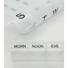 Organiseur et distributeur de médicaments exclusif PREVENT / Transparent