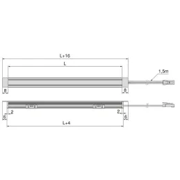 Profilé encastrable en aluminium avec ruban LED et cache PYXIS / Noir mat
