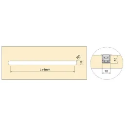 Profilé encastrable en aluminium avec ruban LED et cache PYXIS / Noir mat