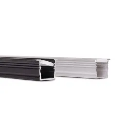 Profilé encastrable en aluminium avec ruban LED et cache PYXIS / Noir mat