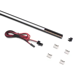 Profilé encastrable en aluminium avec ruban LED et cache PYXIS / Noir mat