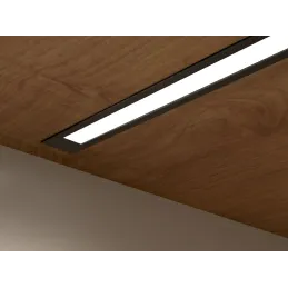 Profilé encastrable en aluminium avec ruban LED et cache PYXIS / Noir mat