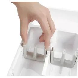 Range-couverts réglable en plastique avec compartiments AMARO / Blanc