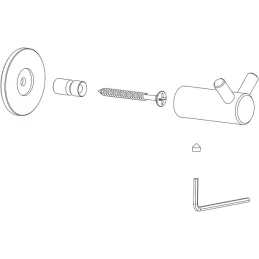 Porte-manteau INDUST UNO / Acier inoxydable mat