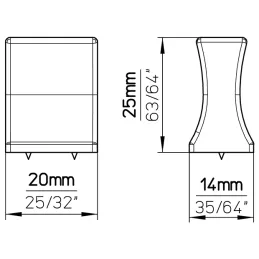 Bouton de meuble TARGA / Noir mat