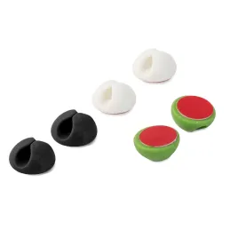 Lot de 6 attaches autocollantes pour câbles / Assortiment de couleurs