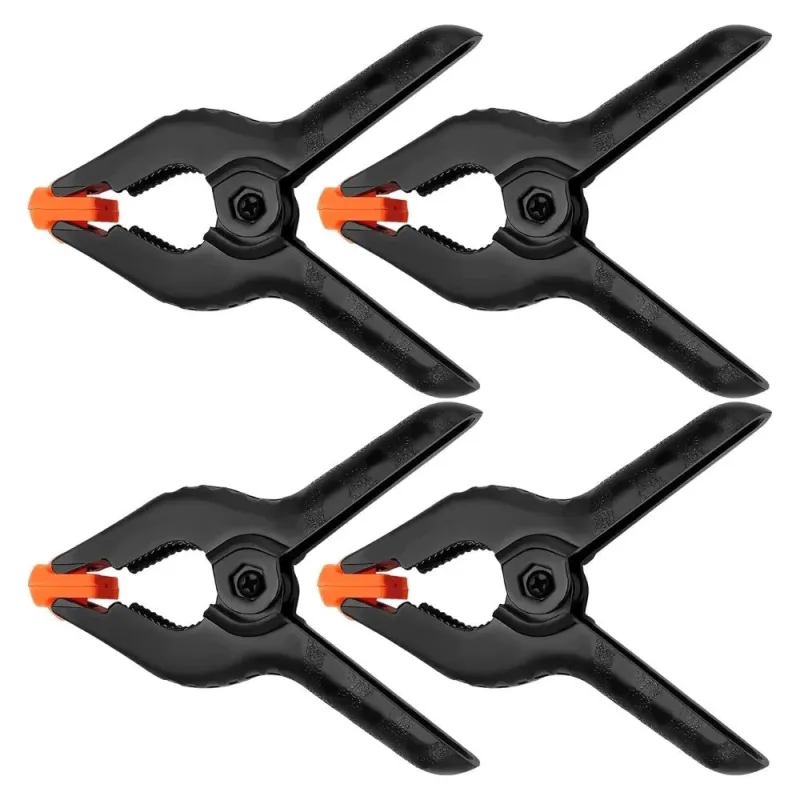 Lot de 4 pinces CLAMP MIDI 75 mm / Noir