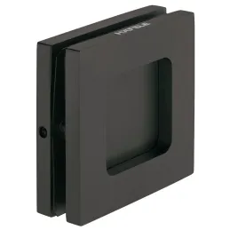 Poignée double face pour porte en verre TAXO SQUARE / Noir graphite