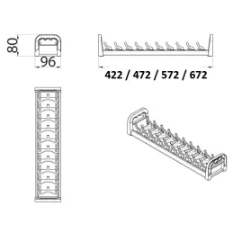 Support pour gamelles SEPARAX / Anthracite