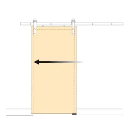 Kit pour porte coulissante INDUSTRIA SIMPLE 2 m / sans amortissement