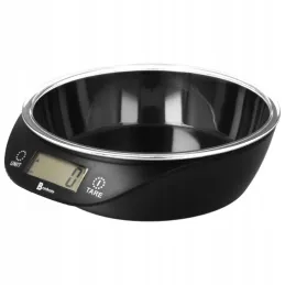 Balance de cuisine design 5 kg avec bol TARE / Noir
