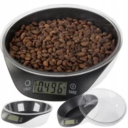 Balance de cuisine design 5 kg avec bol TARE / Noir