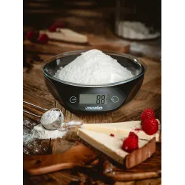 Balance de cuisine design 5 kg avec bol TARE / Noir