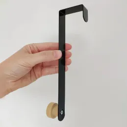 Patère design pour porte ANGELO S / Noir mat