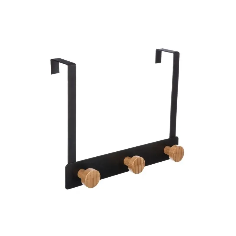 Patère design pour porte ANGELO L / Noir mat