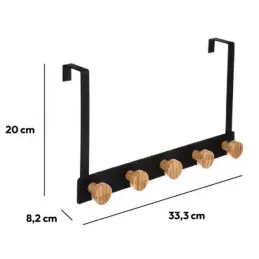 Patère design pour porte ANGELO XL / Noir mat