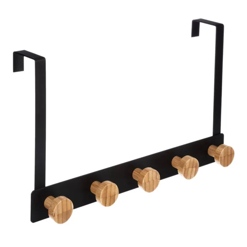 Patère design pour porte ANGELO XL / Noir mat