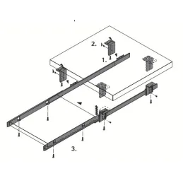 Tiroir coulissant pour clavier / Acier