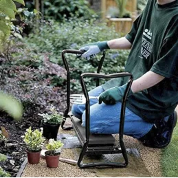 Banc de travail de jardin avec outils / Noir