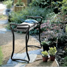Banc de travail de jardin avec outils / Noir