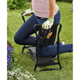 Banc de travail de jardin avec outils / Noir