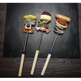 Set de 3 tapis de cuisson pour barbecue / Noir