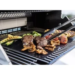 Set de 3 tapis de cuisson pour barbecue / Noir