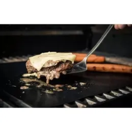 Set de 3 tapis de cuisson pour barbecue / Noir