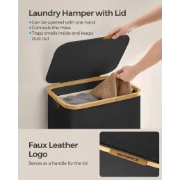 Panier à linge SOFT 90L / Noir