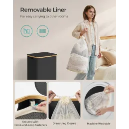 Panier à linge SOFT 90L / Noir