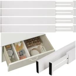 Lot de 4 organiseurs réglables pour tiroir / Bois blanc
