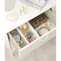 Lot de 4 organiseurs réglables pour tiroir / Bois blanc