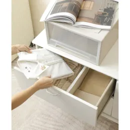 Lot de 4 organiseurs réglables pour tiroir / Bois blanc