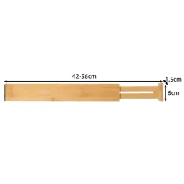 Set de 4 organiseurs réglables pour tiroirs / Bois naturel