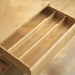 Set de 4 organiseurs réglables pour tiroirs / Bois naturel