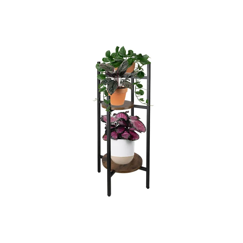 Porte-plantes FOREST / Noir – bois