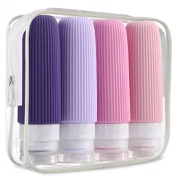 Set de voyage de flacons en silicone pour cosmétiques EMPORA / Rose