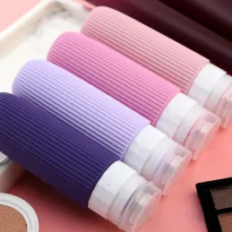 Set de voyage de flacons en silicone pour cosmétiques EMPORA / Rose