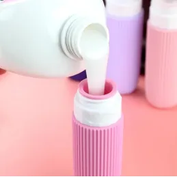 Set de voyage de flacons en silicone pour cosmétiques EMPORA / Rose