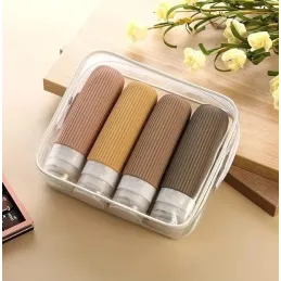 Set de voyage de flacons en silicone pour produits cosmétiques EMPORA / Doré