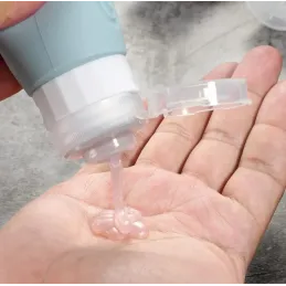 Set de voyage de flacons en silicone pour cosmétiques EMPORA / Noir