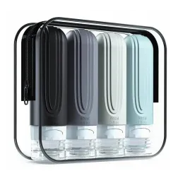 Set de voyage de flacons en silicone pour cosmétiques EMPORA / Noir