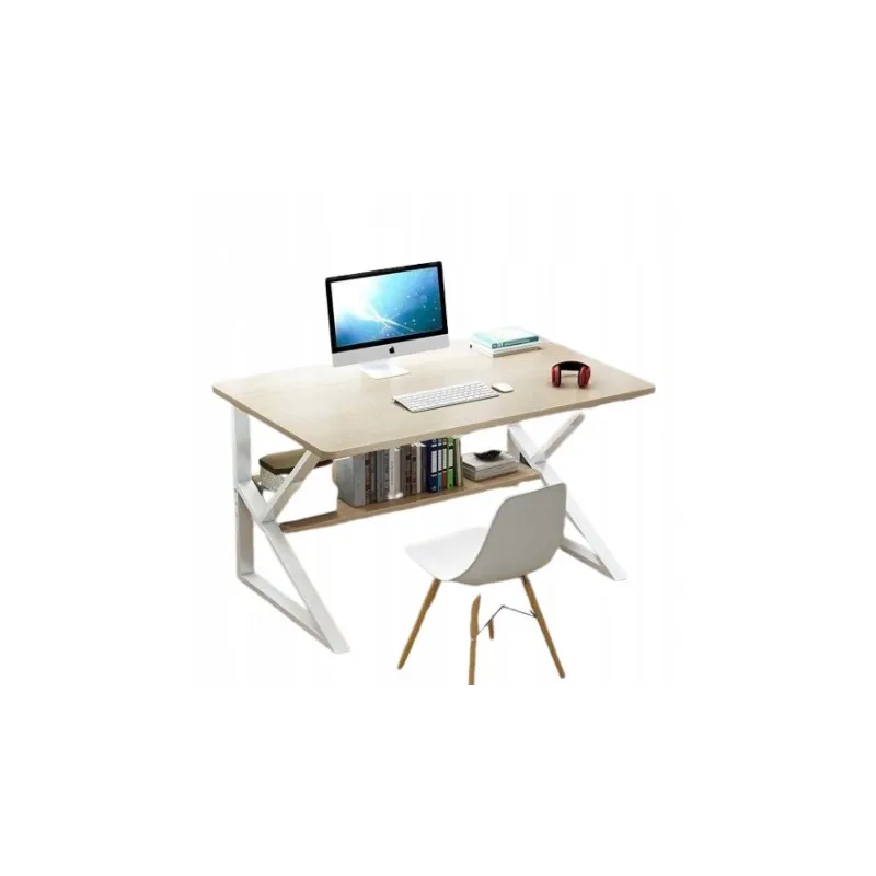 Bureau avec étagère SAGRA 800 x 400 / Blanc